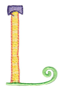 Dangles Capitals Alphabet L