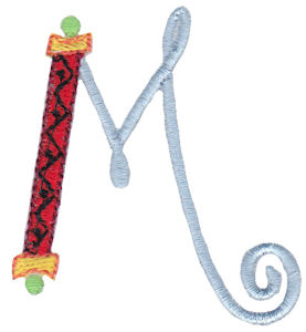 Dangles Capitals Alphabet M