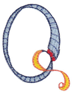 Dangles Capitals Alphabet Q