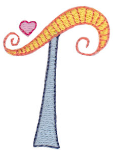 Dangles Capitals Alphabet T