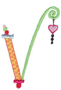 Dangles Capitals Alphabet V