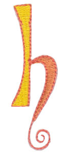 Dangles Lower Case Alphabet h