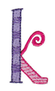 Dangles Lower Case Alphabet k