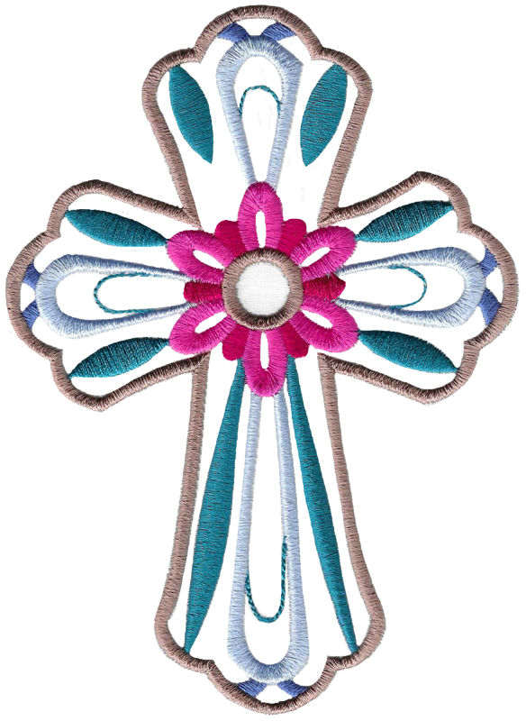 Flower Decorative Cross