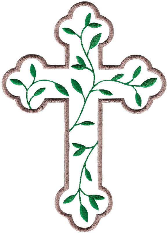 Leafy Vine Decorative Cross