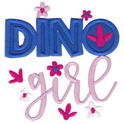 Dinosaur Girl Applique 11