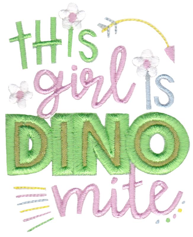 Dinosaur Girl Applique 12