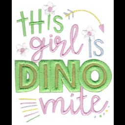 Dinosaur Girl Applique 12