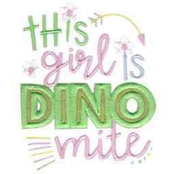 Dinosaur Girl Applique 12