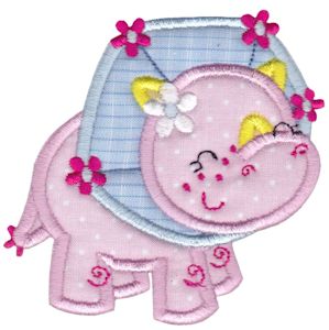 Dinosaur Girl Applique