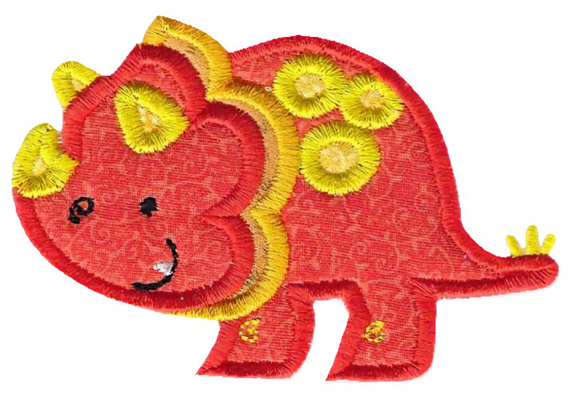 Triceratops Applique