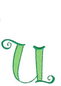 Dominique Alphabet Lower Case u