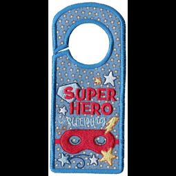 Superhero Sleeping Door Hanger