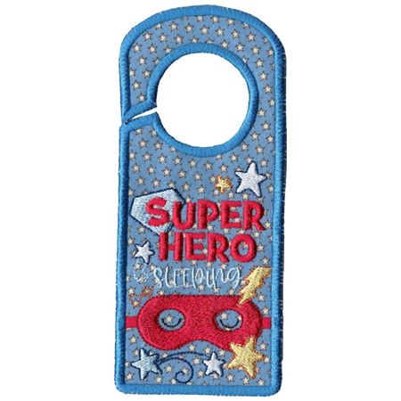 Superhero Sleeping Door Hanger