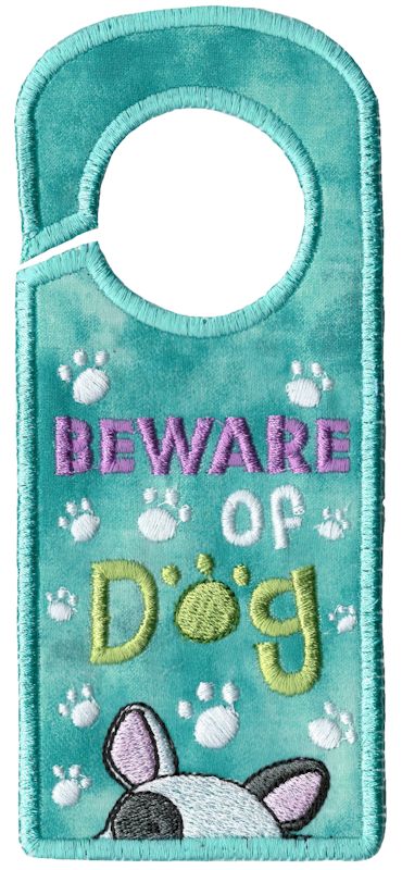 Beware Of Dog Door Hanger