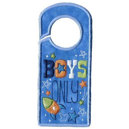 Boys Only Door Hanger