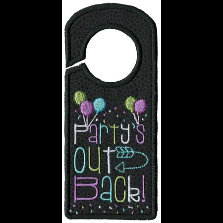 Party's Out Back Door Hanger