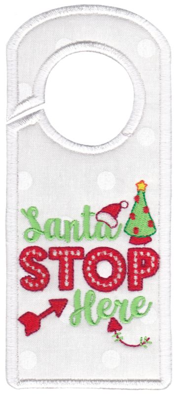 Santa Stop Here Door Hanger