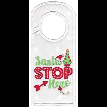 Santa Stop Here Door Hanger