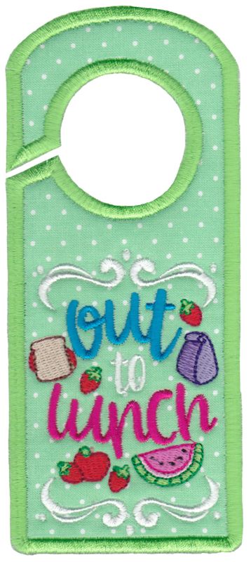 Out To Lunch Door Hanger