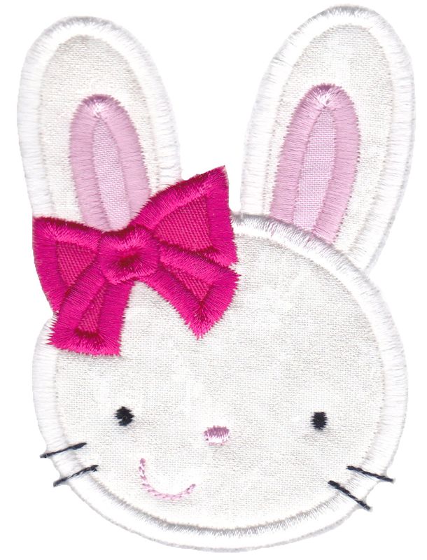 Girl Bunny Face Applique