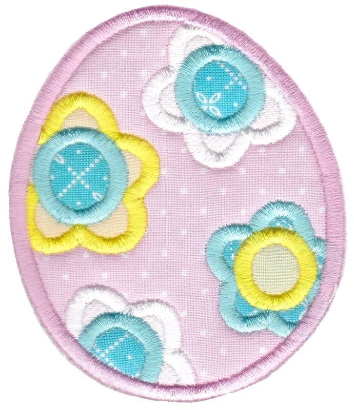 Floral Easter Egg Applique