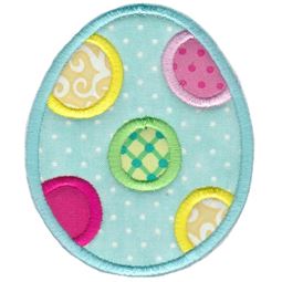 Polka Dot Easter Egg Applique