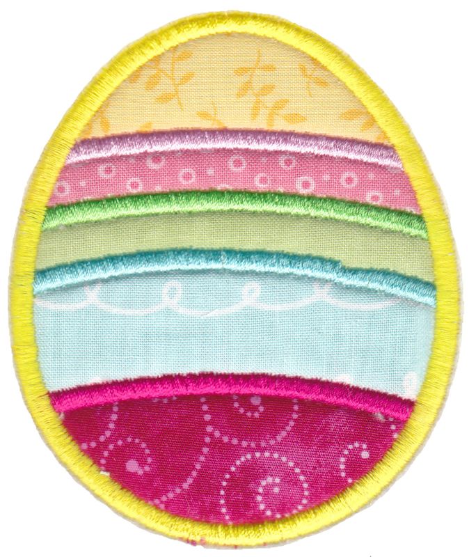 Striped Easter Egg Applique