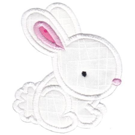Applique Rabit White Rabbit Applique - Bunnycup Embroidery