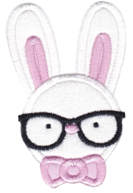 Hipster Boy Bunny Applique