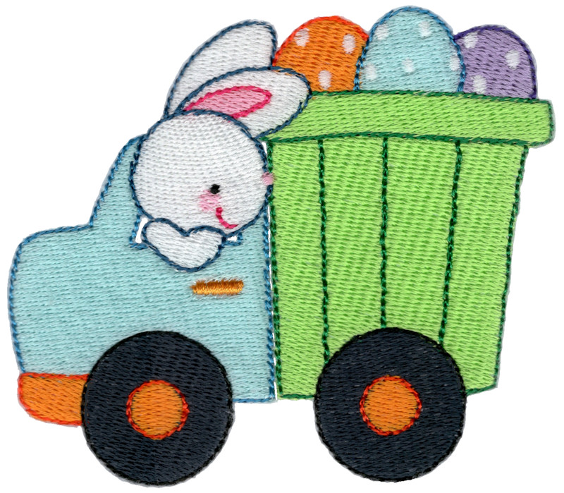 Bunny Driving Easter Egg Truck