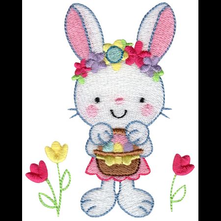 Flower Garland Bunny and Chick