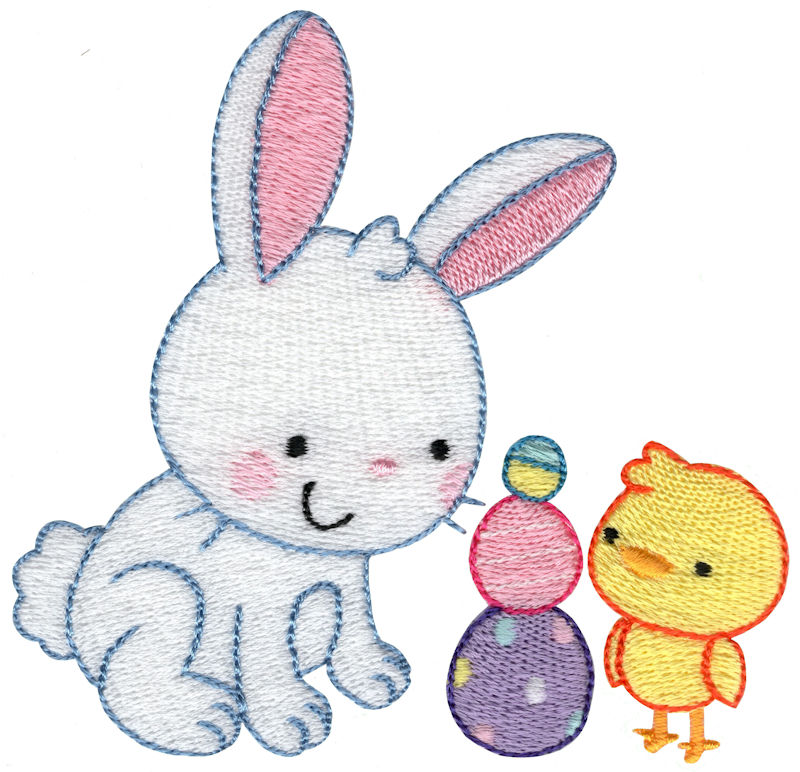 Easter Eggs Bunny and Chick