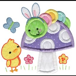 Chick and Caterpillar Applique