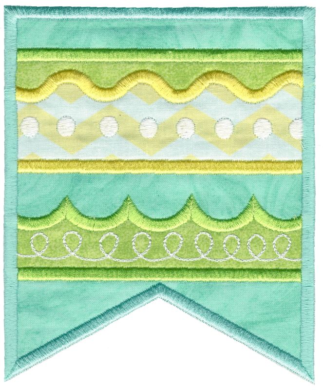 Aqua Striped Flag