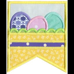 Row of Easter Eggs Flag