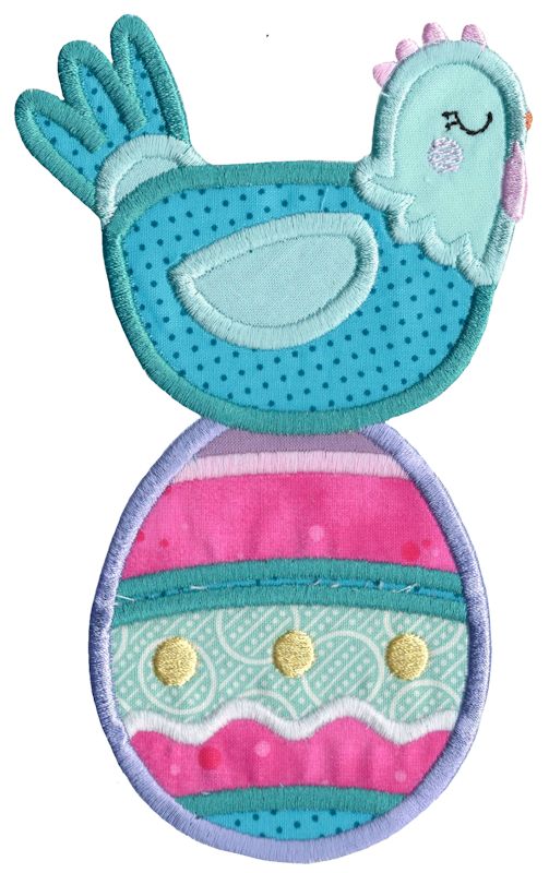 Chicken and Easter Egg Applique