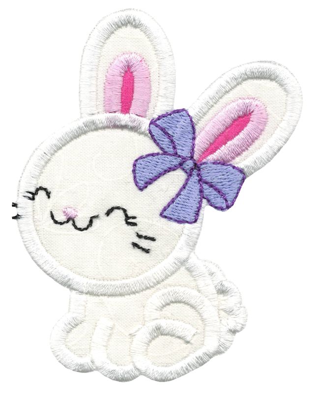 Cute Girl Bunny Applique