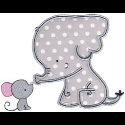 Elephant and Mouse Applique