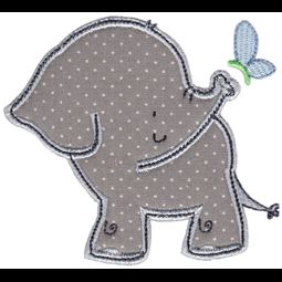 Elephant and Butterfly Applique