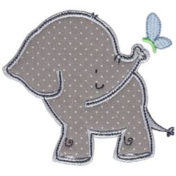 Elephant and Butterfly Applique