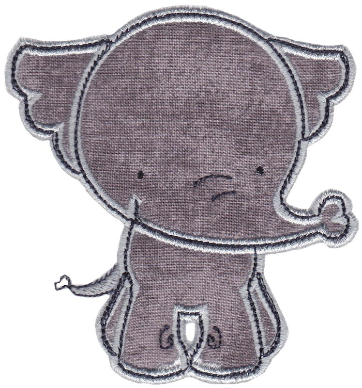 Front On Elephant Applique