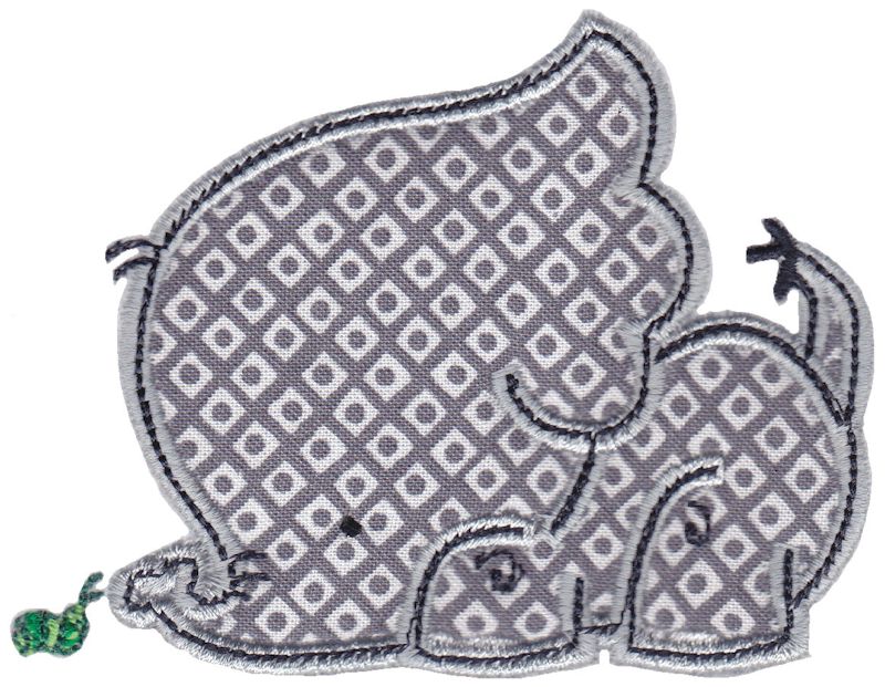 Elephant and Caterpillar Applique