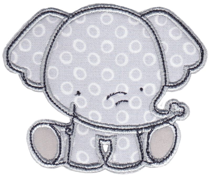 Sitting Elephant Applique
