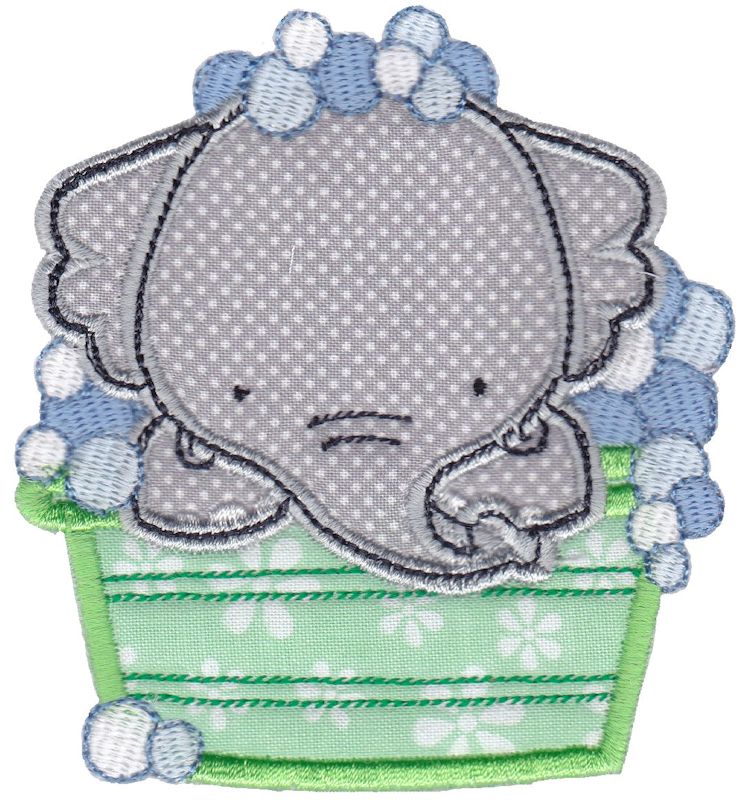 Bath Time Elephant Applique