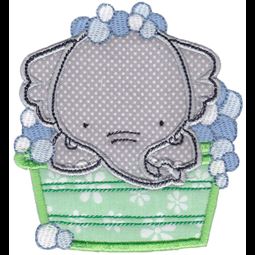Bath Time Elephant Applique