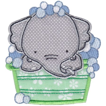 Bath Time Elephant Applique