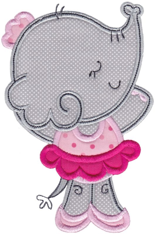 Ballet Elephant Applique