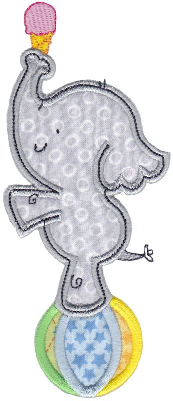 Circus Elephant Applique