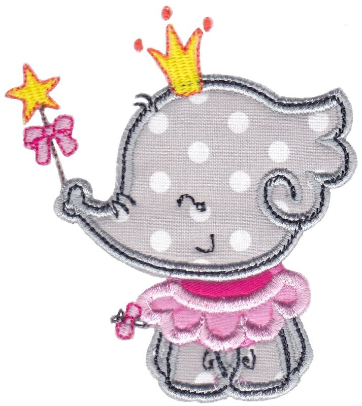 Princess Elephant Applique